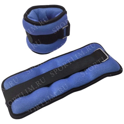 Утяжелители "ALT Sport" (2х0,5кг) (нейлон) в сумке (синие) (нейлоновый, наполнитель металлическая крошка) HKAW103-1